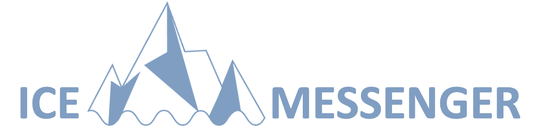 ice messenger logo flat